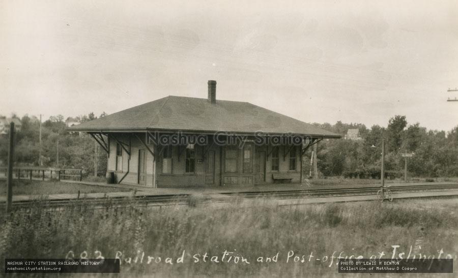 Postcard: Railroad Station and Post Office at Islington